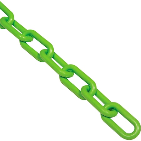 Plastic Chain Barrier, 1-1/2x50'L, Safety Green